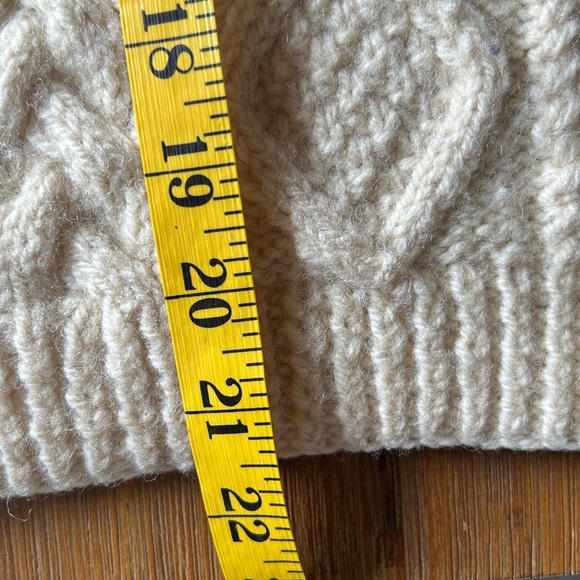 Vintage Irish Cable Knit Wool Cardigan Sweater - Picture 7 of 8